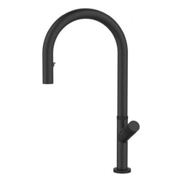 ALVEUS 1150908 - Kraan voor gootsteen met uittrekbare sproeier SWAN 44,9 cm zwart