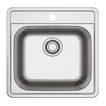 ALVEUS 1151258 - Évier de cuisine MORE 50x49 cm mat acier/satin