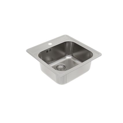 ALVEUS 1151258 - Évier de cuisine MORE 50x49 cm mat acier/satin