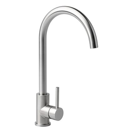 ALVEUS - Keukenspoelbak BASIC 78 x 43,5 cm RVS satijn + keukenkraan VIOLA 36,7 cm geborsteld RVS