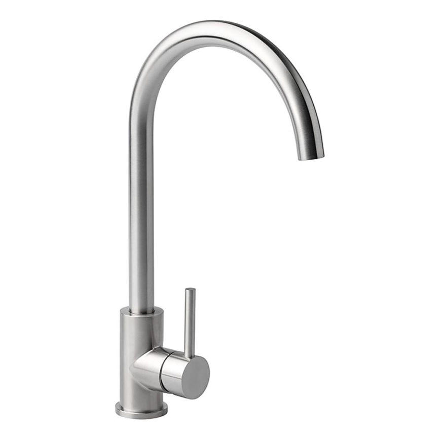 ALVEUS - Keukenspoelbak BASIC 78 x 43,5 cm RVS satijn + keukenkraan VIOLA 36,7 cm geborsteld RVS