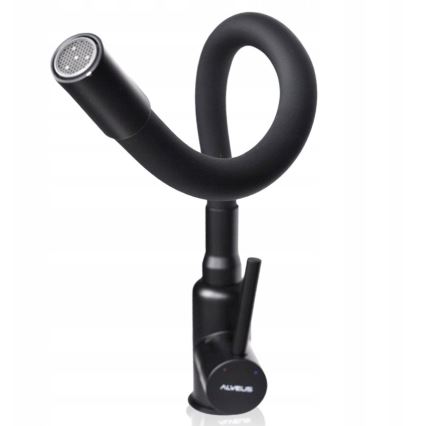 ALVEUS SETA23197 - Évier de cuisine CADIT 59x50 cm + mitigeur d'évier à bec flexible MINTAS 34 cm granite/noir mat