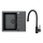 ALVEUS SETA23230 - Évier de cuisine CADIT 59x50 cm + robinet à bras flexible MINTAS 34 cm en granit/noir mat