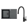 ALVEUS SETA23231 - Évier de cuisine CADIT 79x50 cm + robinet flexible MINTAS 34 cm granit/noir mat