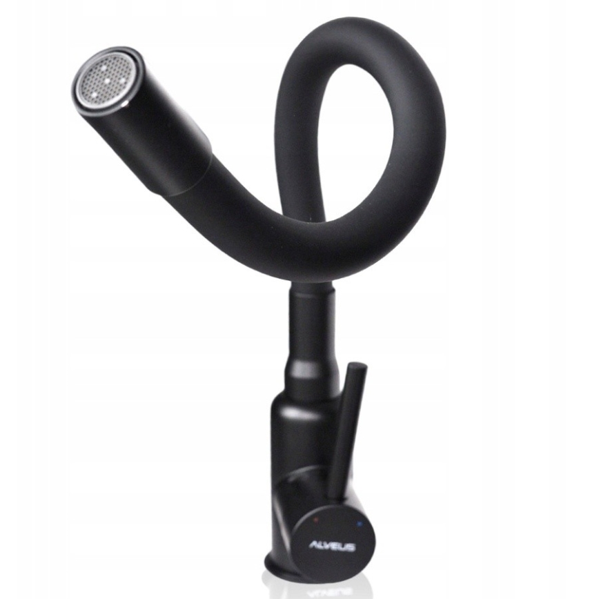 ALVEUS SETA23231 - Évier de cuisine CADIT 79x50 cm + mitigeur d'évier à bras flexible MINTAS 34 cm granite/noir mat