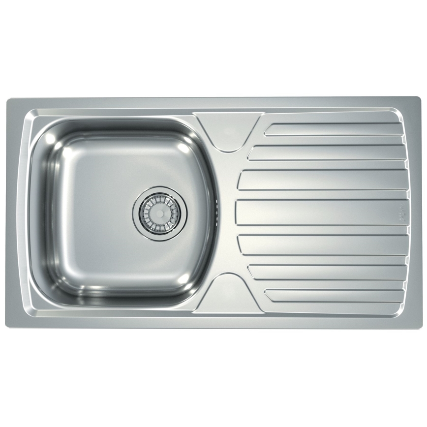ALVEUS SETA259 - Évier de cuisine BASIC 78x43,5 cm + mitigeur d'évier RIVIERA 14,8 cm chrome satiné/brillant