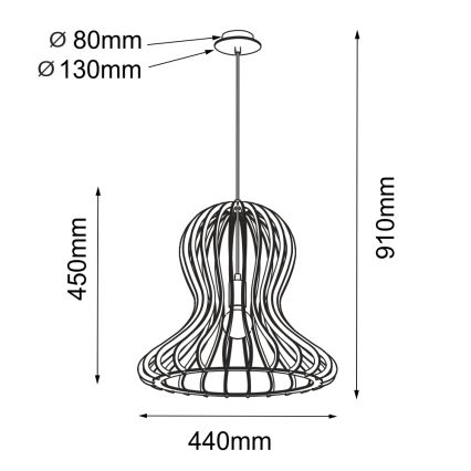 Amplex - Hanglamp aan kabel 1xE27/20W/230V beige