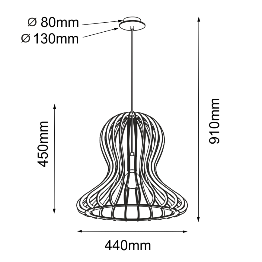 Amplex - Hanglamp aan kabel 1xE27/20W/230V beige