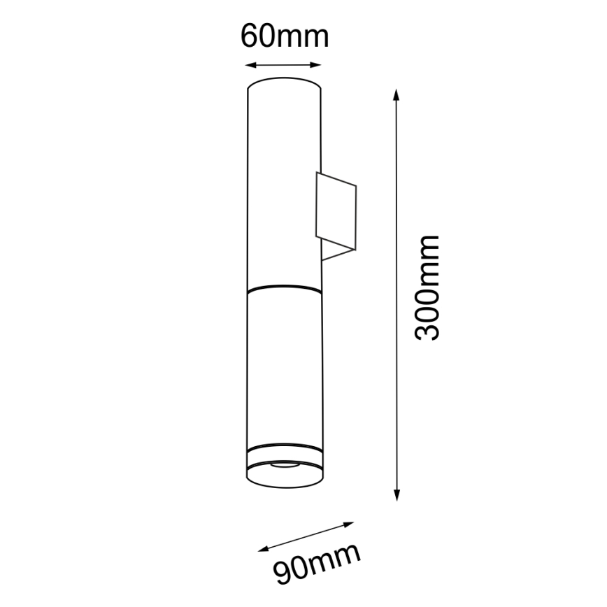 Amplex - Wand Lamp 1xGU10/15W/230V