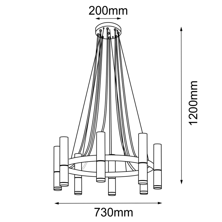 Amplex - Hanglamp aan koord 6xGU10/15W/230V