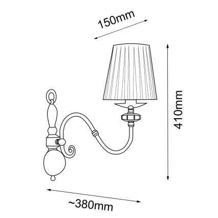 Amplex - Wandlamp 1xE14/10W/230V