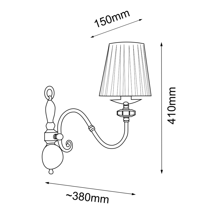 Amplex - Wandlamp 1xE14/10W/230V