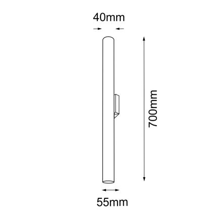 Amplex - Wandlamp 2xGU10-MR11/15W/230V zwart/messing