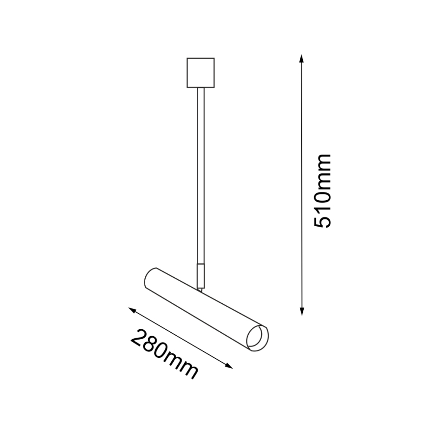 Amplex - Hanglamp met vaste pendel 1xGU10-MR11/15W/230V zwart/messing