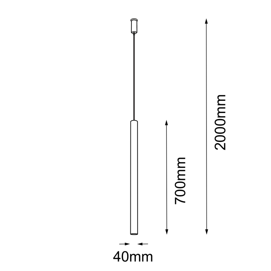 Amplex - Hanglamp aan een koord 1xGU10-MR11/15W/230V wit/messing