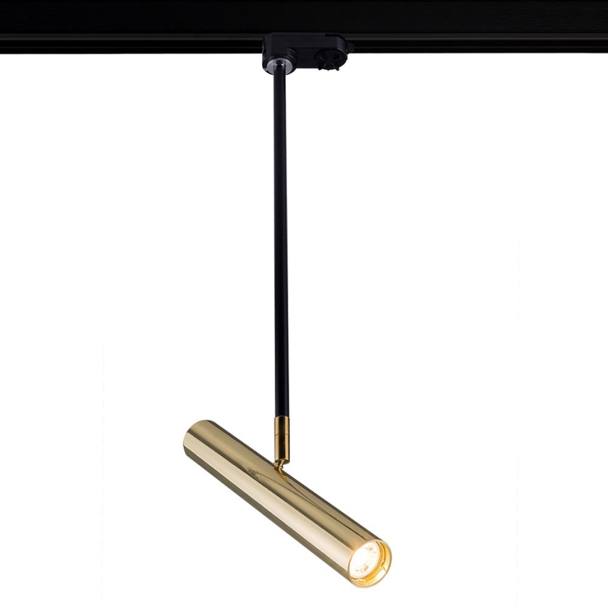 Amplex - Hanglamp met vaste pendel voor een rail systeem 1xGU10-MR11/15W/230V zwart/messing