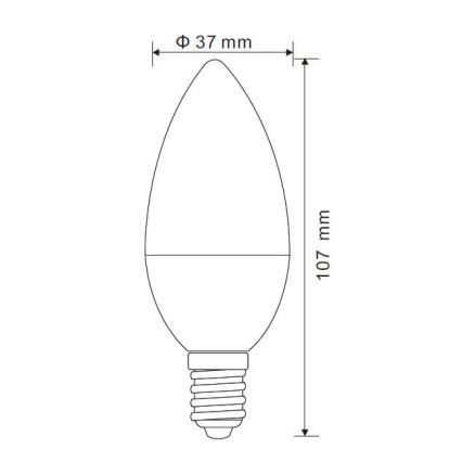 Ampoule à intensité variable LED E14/5W/230V 4000K - Globo