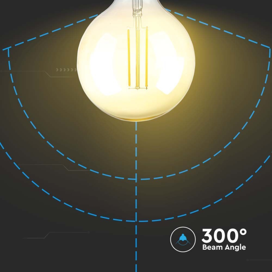 Ampoule à intensité variable LED FILAMENT G125 E27/8W/230V 2200K