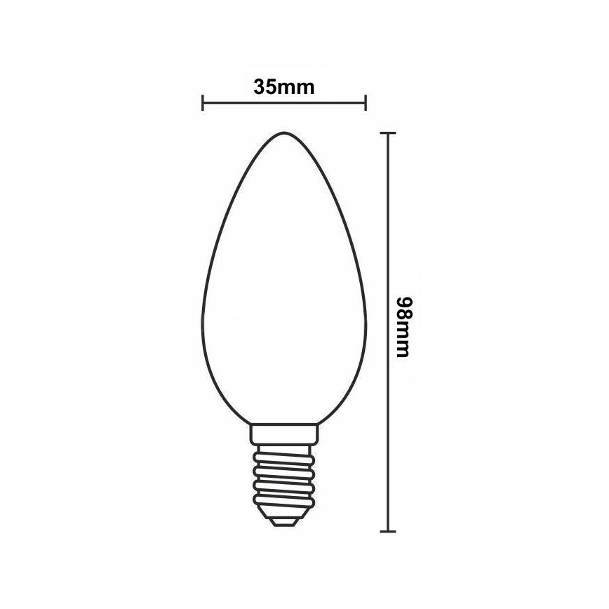 Ampoule à intensité variable LED FILAMENT VINTAGE C35 E14/6W/230V 2000K
