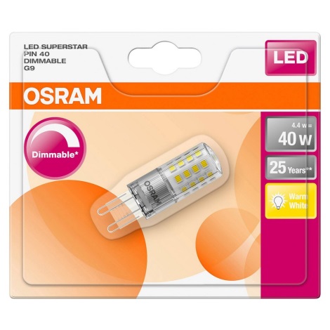 Ampoule à intensité variable LED G9/4,4W/230V 2700K - Osram