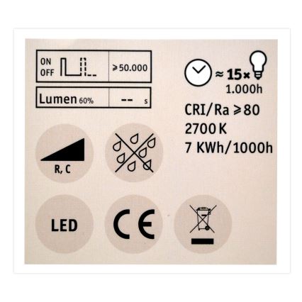 Ampoule à intensité variable LED GU10/7W/230V 2700K - Paulmann 28753