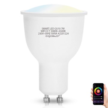 Ampoule à intensité variable LED GU10/7W/230V 3000-6500K Wi-Fi - Aigostar