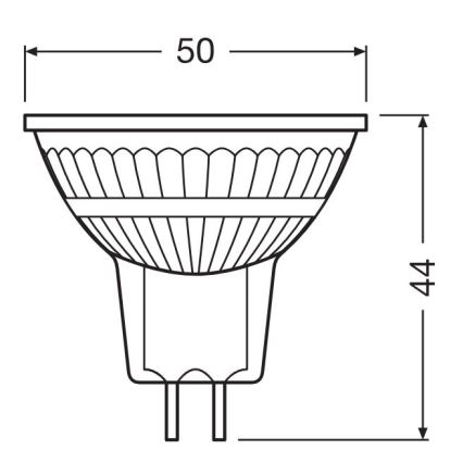 Ampoule à intensité variable LED GU5,3/3,4W/230V 2700K CRI 90 - Osram