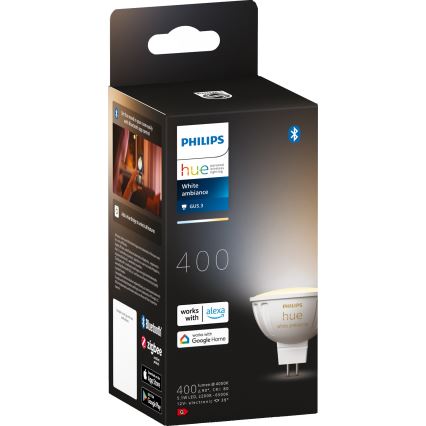 Ampoule à intensité variable LED Philips Hue White Ambiance GU5,3/MR16/5,1W/12V 2200-6500K