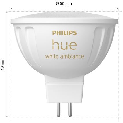 Ampoule à intensité variable LED Philips Hue White Ambiance GU5,3/MR16/5,1W/12V 2200-6500K