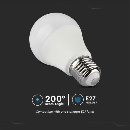 Ampoule à intensité variable LED RGB A60 E27/8,5W/230V 4000K + télécommande