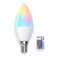 Ampoule à intensité variable LED RGB E14/4,8W/230V 3000K + télécommande - Aigostar