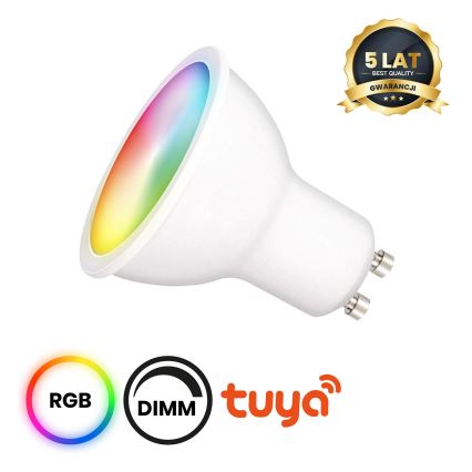 Ampoule à intensité variable LED RGB GU10/5W/230V 2700-6500K Wi-Fi Tuya