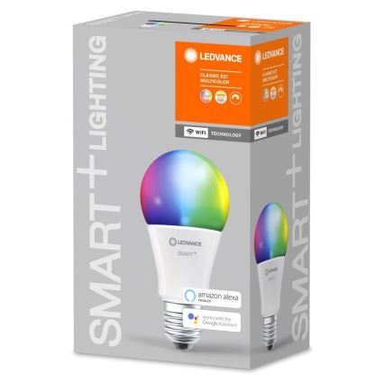 Ampoule à intensité variable LED RGB SMART+ E27/9.5W/230V 2,700K-6,500K Wi-Fi - Ledvance