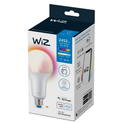 Ampoule à intensité variable LED RGBW A80 E27/18,5W/230V 2200-6500K CRI 90 Wi-Fi - WiZ