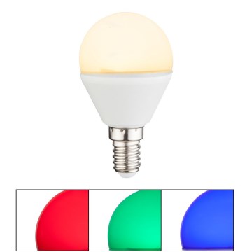 Ampoule à intensité variable LED RGBW E14/4,9W/230V 2700K + Télécommande - Globo