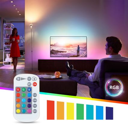 Ampoule à intensité variable LED RGBW E27/8W/230V 3000K + Télécommande - Aigostar