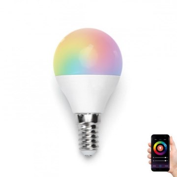 Ampoule à intensité variable LED RGBW G45 E14/5W/230V 3000-6500K Wi-Fi - Aigostar