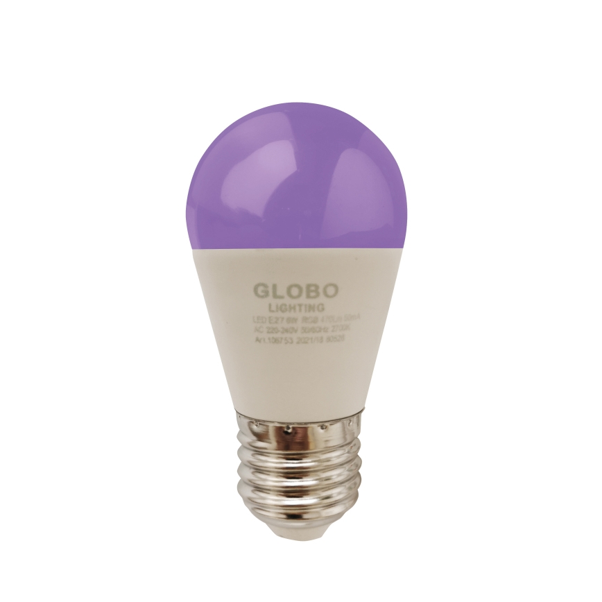 Ampoule à intensité variable LED RGBW E27/6W/230V 3000K + télécommande - Globo