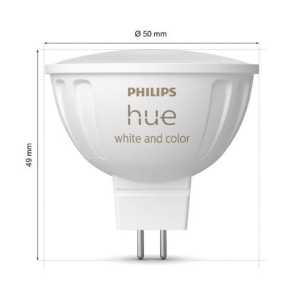 Ampoule à intensité variable LED RGBW Philips Hue White And Color Ambiance GU5,3/MR16/6,3W/12V 2000-6500K