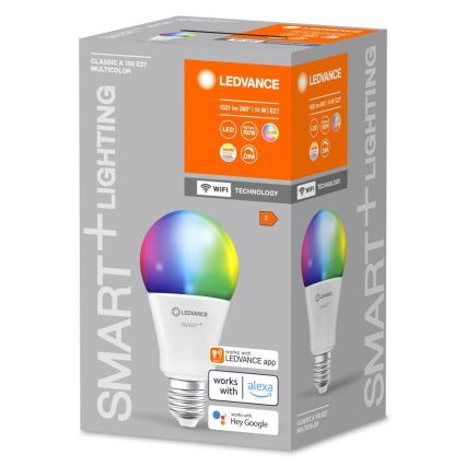 Ampoule à intensité variable LED RGBW SMART+ E27/14W/230V 2700-6500K Wi-Fi - Ledvance