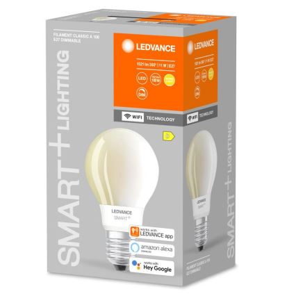 Ampoule à intensité variable LED SMART+ FILAMENT E27/11W/230V 2700K Wi-Fi - Ledvance