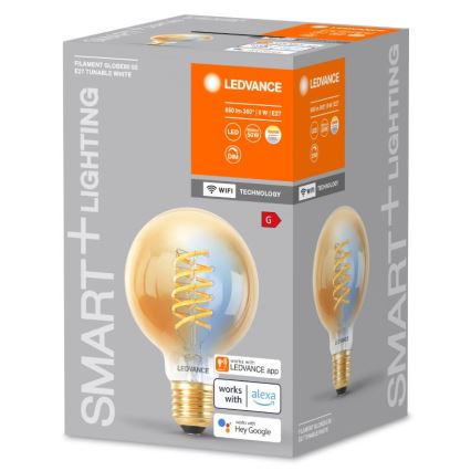 Ampoule à intensité variable LED SMART+ FILAMENT GLOBE G80 E27/8W/230V 2200-5000K Wi-Fi - Ledvance