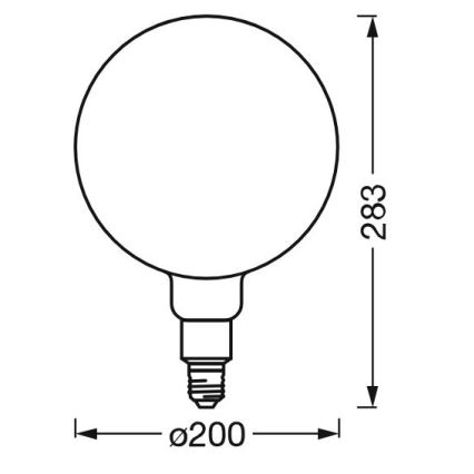 Ampoule à intensité variable LED SMART+ GLOBE G200 E27/6W/230V 2500K Wi-Fi - Ledvance