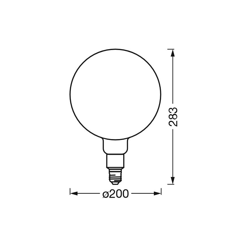 Ampoule à intensité variable LED SMART+ GLOBE G200 E27/6W/230V 2500K Wi-Fi - Ledvance