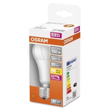 Ampoule à intensité variable LED SUPERSTAR E27/14W/230V 2700K - Osram