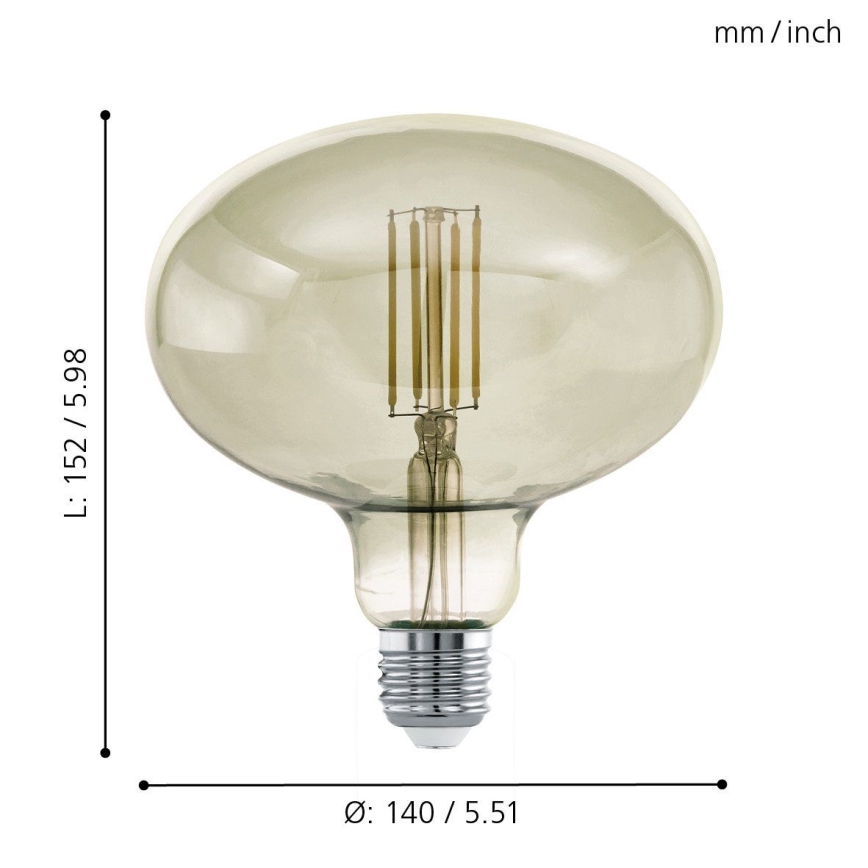 Ampoule à intensité variable LED VINTAGE E27/4W/230V 3000K - Eglo 12599