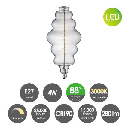 Ampoule à intensité variable LED VINTAGE EDISON E27/4W/230V 3000K CRI 90