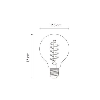 Ampoule à intensité variable LED VINTAGE EDISON G125 E27/4W/230V 2200K