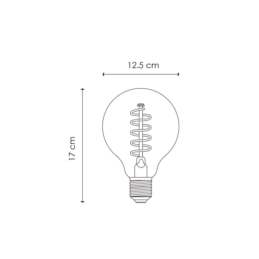 Ampoule à intensité variable LED VINTAGE EDISON G125 E27/4W/230V 2200K