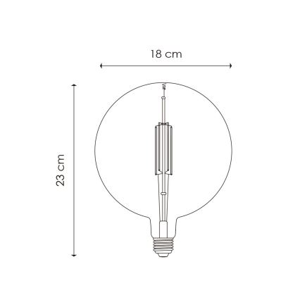 Ampoule à intensité variable LED VINTAGE EDISON G180 E27/4W/230V 2700K